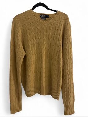 Polo by Ralph Lauren 100% Cashmere Women’s Cable Crewneck Sweater -